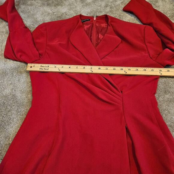 Tahari Size 8 Red Career Holiday Christmas Work Dress Professional Vintage Retro - Picture 10 of 10
